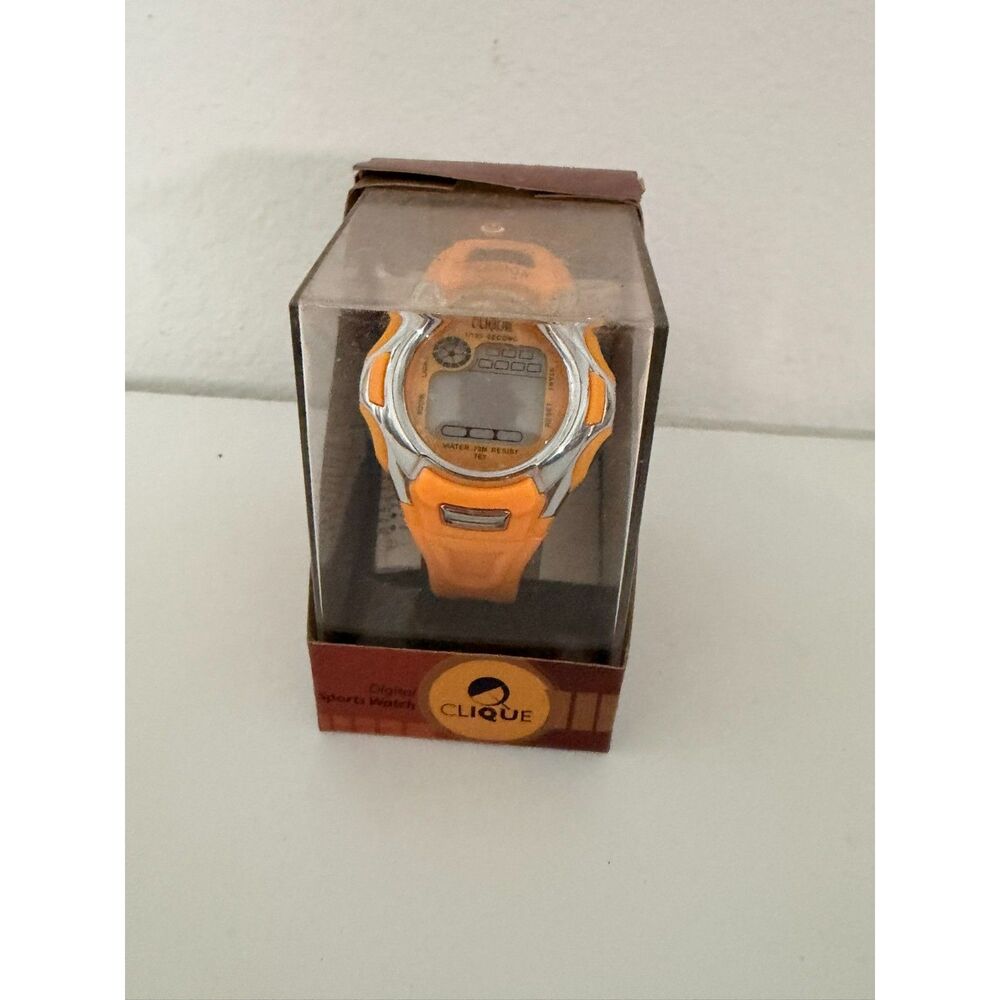 Clique Digital sports watch yellow New in original packaging